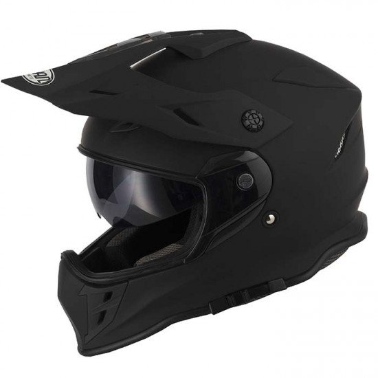 Vcan H331 Dual Sport Adventure Matt Black Full Face Helmets - SKU RLMWHTT001