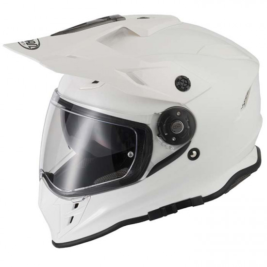 Vcan H331 Dual Sport Adventure White Full Face Helmets - SKU RLMWHTT006