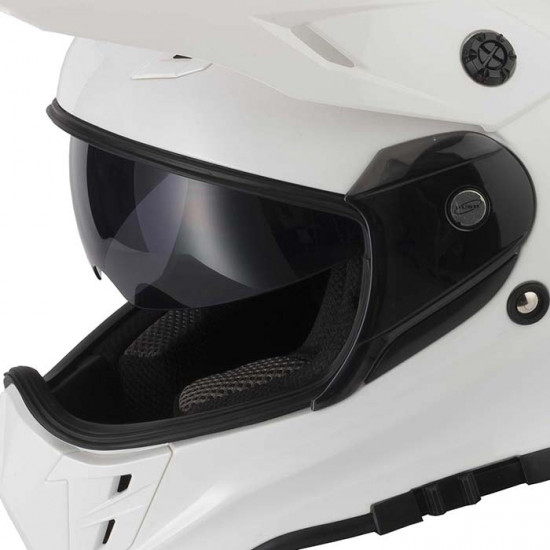 Vcan H331 Dual Sport Adventure White Full Face Helmets - SKU RLMWHTT006