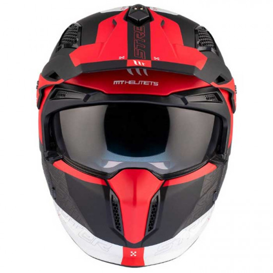 MT Streetfighter SV S Totem Matt Black Red Helmet Open Face Helmets - SKU M132799511523