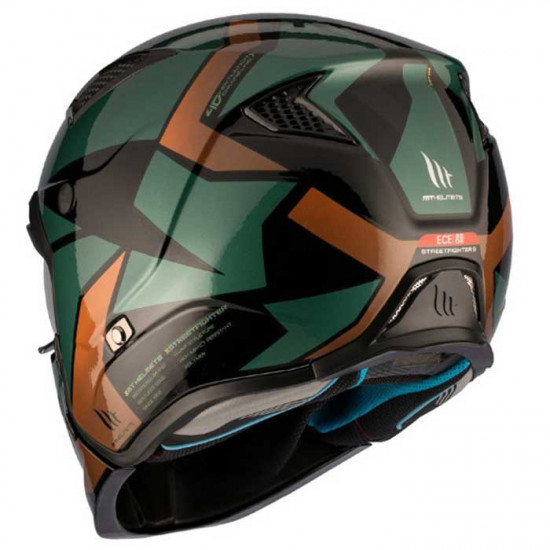 MT Streetfighter SV S P1R Matt Black Green Gold Helmet £129.99 Open Face Helmets - SKU M13279960933 from RaceLeathers Motorcycle Clothing