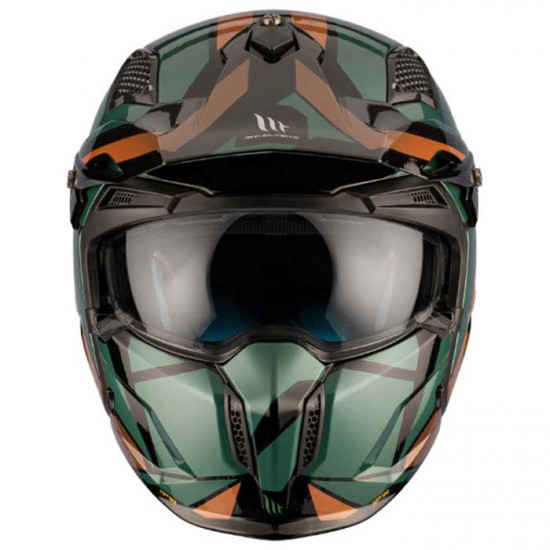 MT Streetfighter SV S P1R Matt Black Green Gold Helmet £129.99 Open Face Helmets - SKU M13279960933 from RaceLeathers Motorcycle Clothing