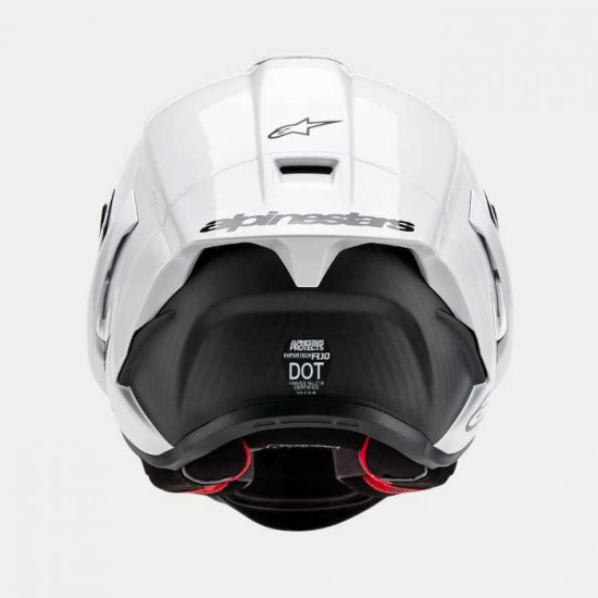 Alpinestars Supertech R10 Solid White Gloss Black Matt £849.99 Full Face Helmets - SKU 82001242170XXL from RaceLeathers Motorcycle Clothing