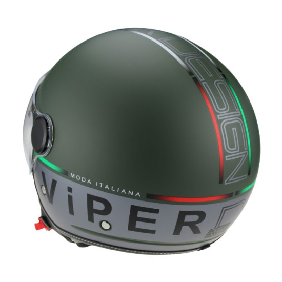Viper RSV19 Jet Forza Green Matt £69.95 Open Face Helmets - SKU A348ForzaGreenMattXS from RaceLeathers Motorcycle Clothing