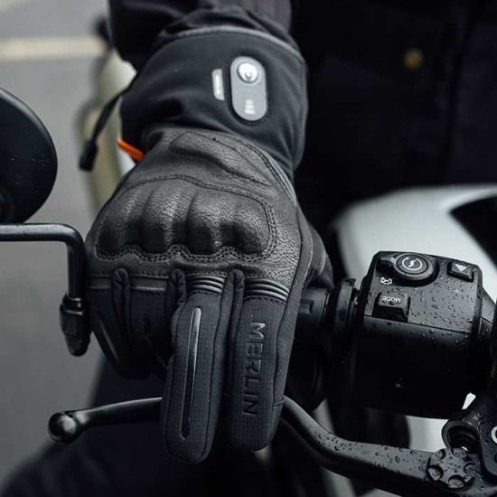 Merlin Curborough Heated Glove £206.95 Mens Motorcycle Gloves - SKU MWG049/BLK/SML from RaceLeathers Motorcycle Clothing