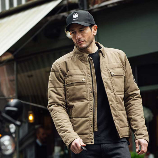 Merlin Codsall Tan Baffle Jacket £206.99 Mens Motorcycle Jackets - SKU MCP061/TAN/SML from RaceLeathers Motorcycle Clothing