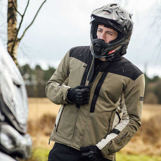 Merlin Borderlands Laminated Jacket Moss £209.95 Mens Motorcycle Jackets - SKU MWP189/MOSS/SML from RaceLeathers Motorcycle Clothing