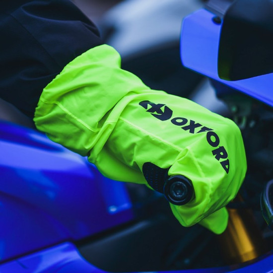 Oxford Rainseal Over Gloves Black Fluo £14.99 Waterproofs - SKU RM2140022XL from RaceLeathers Motorcycle Clothing
