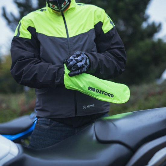 Oxford Rainseal Over Gloves Black Fluo £14.99 Waterproofs - SKU RM2140022XL from RaceLeathers Motorcycle Clothing