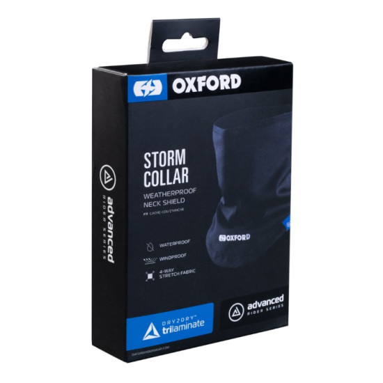 Oxford Advanced Storm Collar Black £24.99 Waterproofs - SKU RM2151012XL3XL from RaceLeathers Motorcycle Clothing