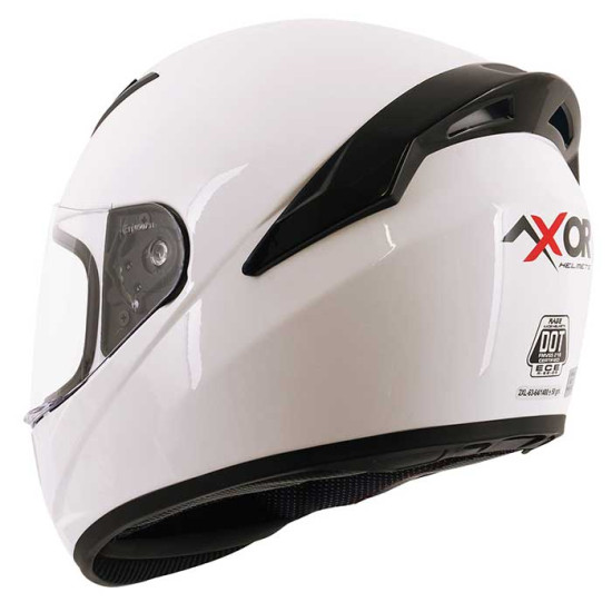 Axor Rage Gloss White £59.99 Full Face Helmets - SKU AXR038S from RaceLeathers Motorcycle Clothing