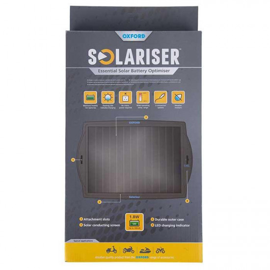 Oxford Solariser £44.99 Battery Chargers - SKU OF949 from RaceLeathers Motorcycle Clothing