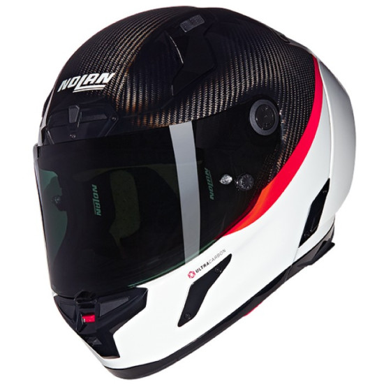 Nolan X-804 RS DOC 346 Carbon White Red £569.99 Full Face Helmets - SKU 550/840008303460 from RaceLeathers Motorcycle Clothing