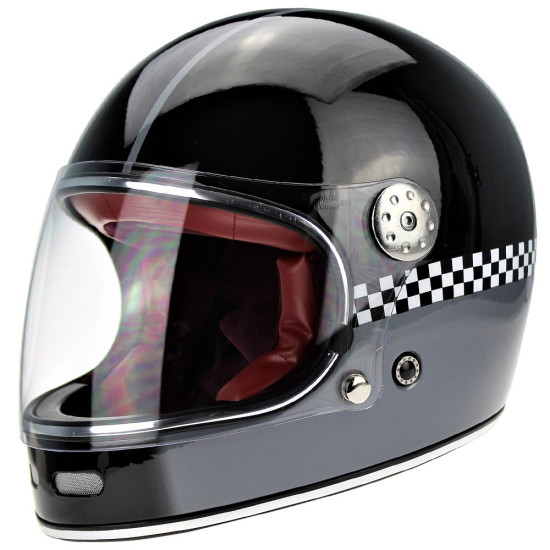 VPR.303 F656 Vintage Gp Black Grey Motorcycle Helmet