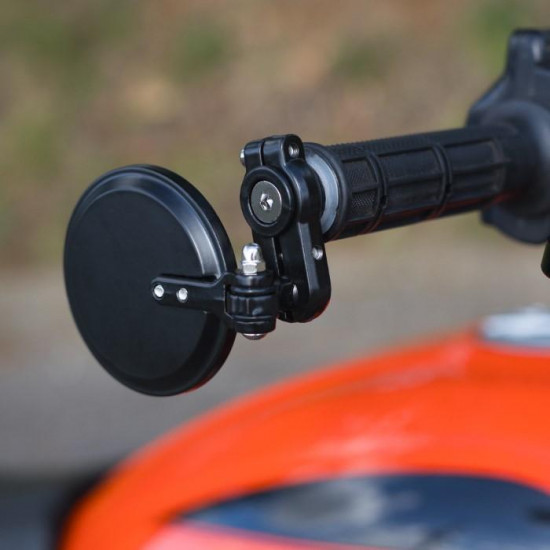Oxford Fold-Away Bar End Mirrors - Black Set £39.99 Road Bike Accessories - SKU OX514 from RaceLeathers Motorcycle Clothing