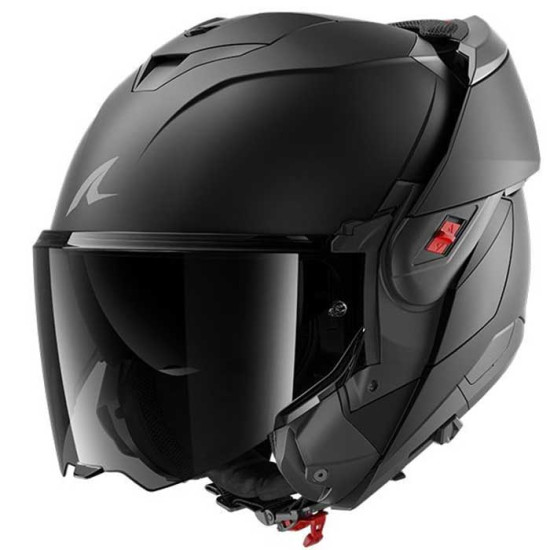 Shark OXO Dark Shadow Matt Black £332.49 Flip Front Motorcycle Helmets - SKU 235/HE8703E/KMA1 from RaceLeathers Motorcycle Clothing