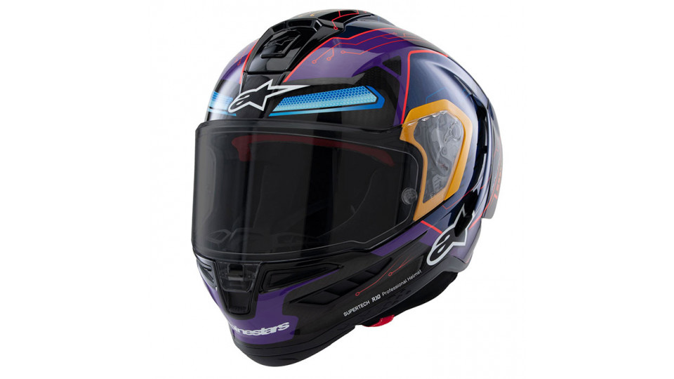 Alpinestars Supertech R10 Martinator Blue Purple Red Gloss