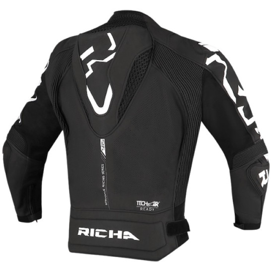 Richa Stradale Jacket Black White £299.99 Mens Motorcycle Jackets - SKU 080/STRLUK/BW/46 from RaceLeathers Motorcycle Clothing