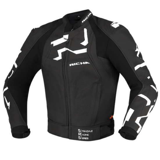Richa Stradale Jacket Black White £299.99 Mens Motorcycle Jackets - SKU 080/STRLUK/BW/46 from RaceLeathers Motorcycle Clothing