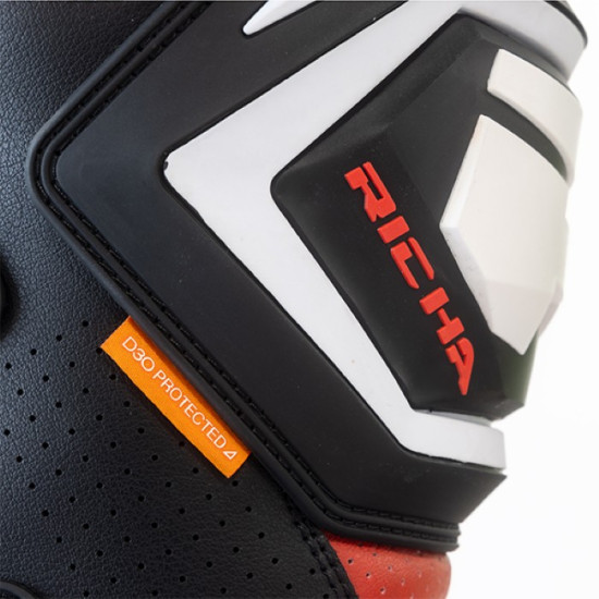 Richa Stradale Boot Black Red £149.99 Mens Motorcycle Touring Boots - SKU 084/STRAD/BR/39 from RaceLeathers Motorcycle Clothing