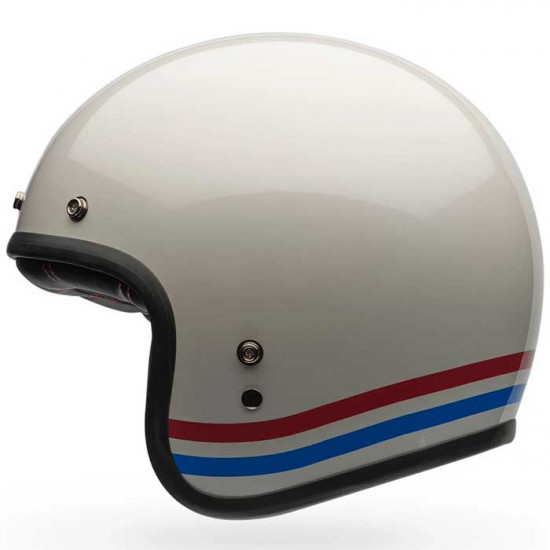 Bell Custom 500 Stripes Pearl White £119.99 Open Face Helmets - SKU 34172-A15S from RaceLeathers Motorcycle Clothing