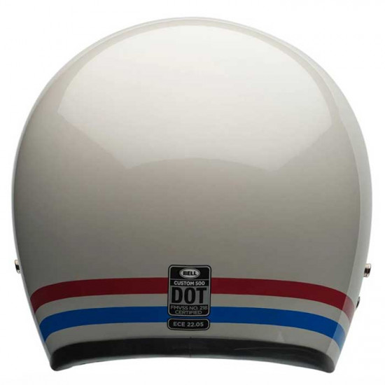 Bell Custom 500 Stripes Pearl White £119.99 Open Face Helmets - SKU 34172-A15S from RaceLeathers Motorcycle Clothing