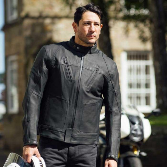 Merlin Gable II  Waterproof Leather Jacket Black £399.99 Mens Motorcycle Jackets - SKU MPL068/BLK/38 from RaceLeathers Motorcycle Clothing