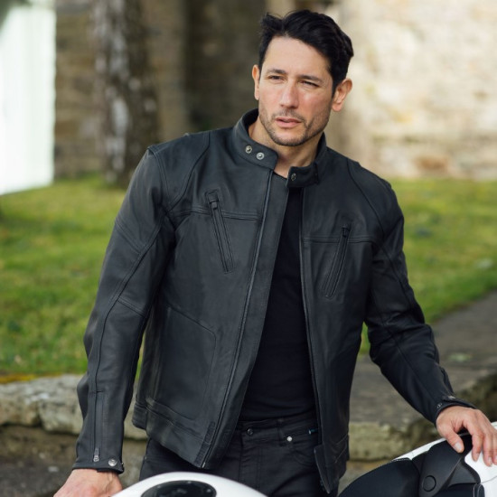 Merlin Gable II  Waterproof Leather Jacket Black £399.99 Mens Motorcycle Jackets - SKU MPL068/BLK/38 from RaceLeathers Motorcycle Clothing