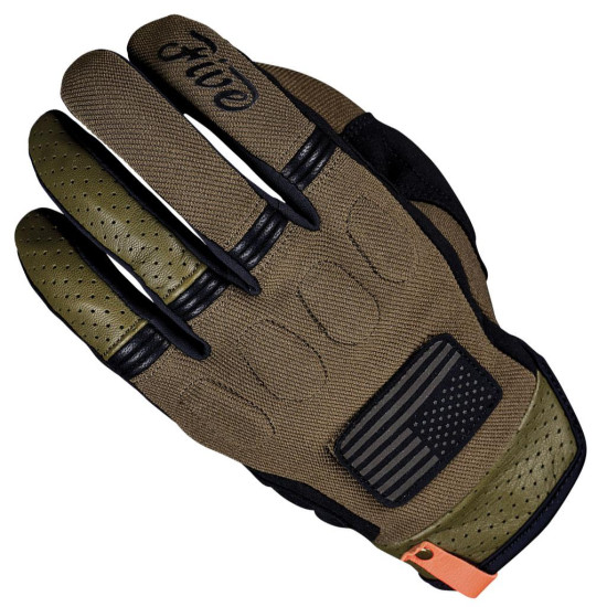 Five Scrambler Black Khaki Gloves