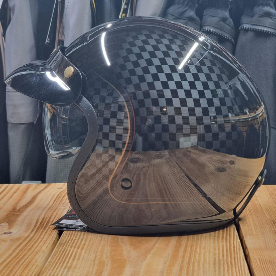 Viper RSV06 Plus Chequer 500 Open Face Helmet £69.99 Open Face Helmets - SKU RSV-06-Plus-Chequer-XS from RaceLeathers Motorcycle Clothing