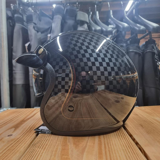 Viper RSV06 Plus Chequer 500 Open Face Helmet £69.99 Open Face Helmets - SKU RSV-06-Plus-Chequer-XS from RaceLeathers Motorcycle Clothing