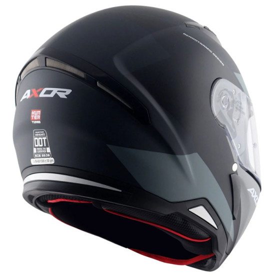 Axor SH890 Hunter Turbo Matt Black Grey Helmet £69.95 Full Face Helmets - SKU AXR032L from RaceLeathers Motorcycle Clothing