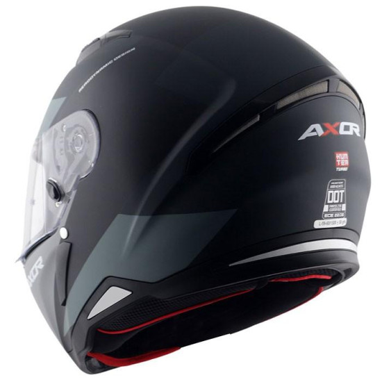 Axor SH890 Hunter Turbo Matt Black Grey Helmet £69.95 Full Face Helmets - SKU AXR032L from RaceLeathers Motorcycle Clothing