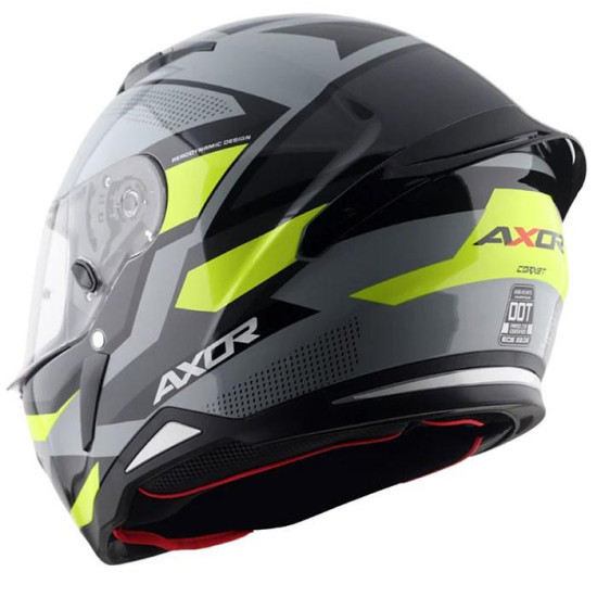Axor SH890 Cornet Black Yellow Helmet £69.95 Full Face Helmets - SKU AXR034L from RaceLeathers Motorcycle Clothing