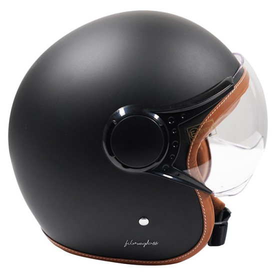 Axor Jet Matt Black Helmet With Brown Interior