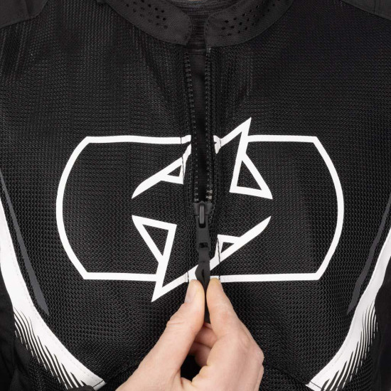 Oxford Omega 1.0 Air Mens Jacket Black White £169.99 Mens Motorcycle Jackets - SKU TM2531012XL from RaceLeathers Motorcycle Clothing