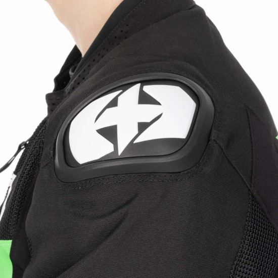 Oxford Omega 1.0 Air Mens Jacket Black Green £169.99 Mens Motorcycle Jackets - SKU TM2531032XL from RaceLeathers Motorcycle Clothing