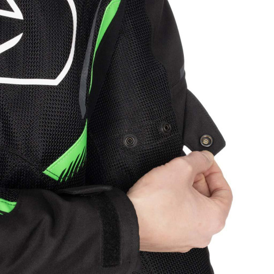 Oxford Omega 1.0 Air Mens Jacket Black Green £169.99 Mens Motorcycle Jackets - SKU TM2531032XL from RaceLeathers Motorcycle Clothing