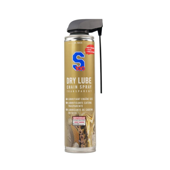 S100 Dry Lube Chain Spray 400ml  Motorcycle Chain Lubricant