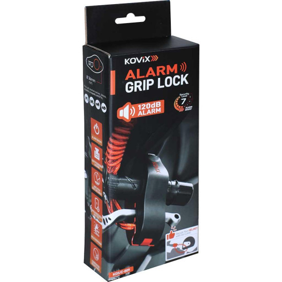 Kovix Kds Alarmed Brake Lever Lock Red