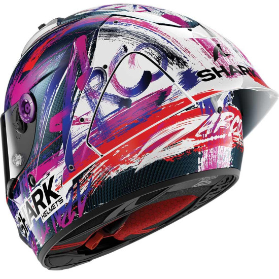 Shark Aeron-GP FIM Zarco Signature Black Red Violet £949.99 Full Face Helmets - SKU 200/HE1052E/DWV1 from RaceLeathers Motorcycle Clothing