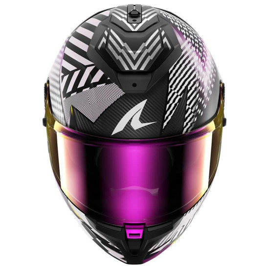 Shark Spartan GT Pro Carbon Sthyr Black Violet Yellow £512.99 Full Face Helmets - SKU 200/HE1309E/DVU1 from RaceLeathers Motorcycle Clothing