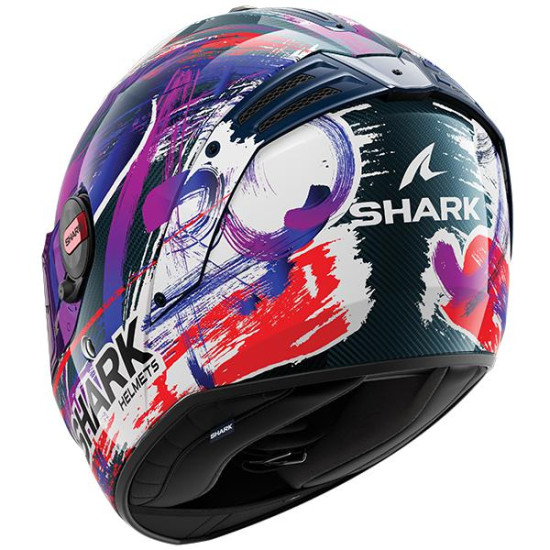 Shark Spartan RS Carbon Zarco Signature Black White Violet Red £436.99 Full Face Helmets - SKU 200/HE8154E/DWV1 from RaceLeathers Motorcycle Clothing
