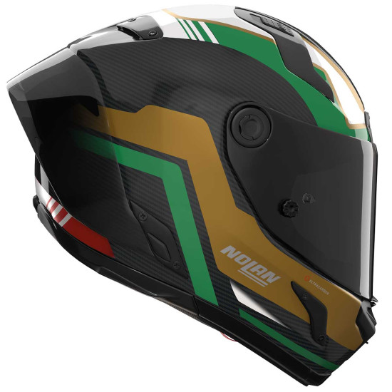Nolan X-804 RS Piega 367 Carbon Gold Green