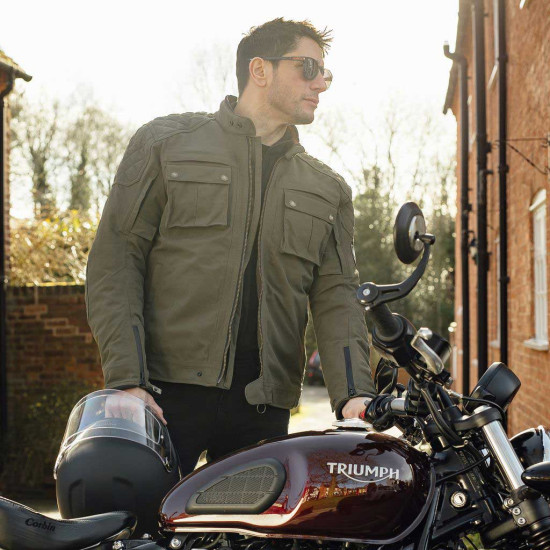 Merlin Coplow Laminated Jacket Green £379.99 Mens Motorcycle Jackets - SKU MWP208/GRN/SML from RaceLeathers Motorcycle Clothing