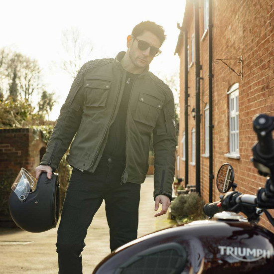 Merlin Coplow Laminated Jacket Green £379.99 Mens Motorcycle Jackets - SKU MWP208/GRN/SML from RaceLeathers Motorcycle Clothing