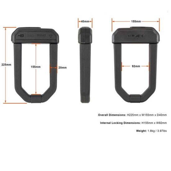 Hiplok DX1000 2 Pack Anti Angle Grinder Security Bundle £599.99 Security - SKU 350/KAL-DXM2AB from RaceLeathers Motorcycle Clothing