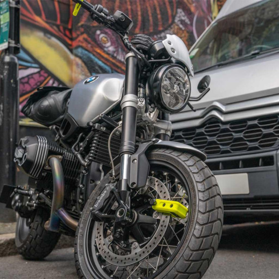 Hiplok MD1000 Disc Lock Anti Angle Grinder  Neon Yellow £179.99 Security - SKU 350/MDM1NY from RaceLeathers Motorcycle Clothing