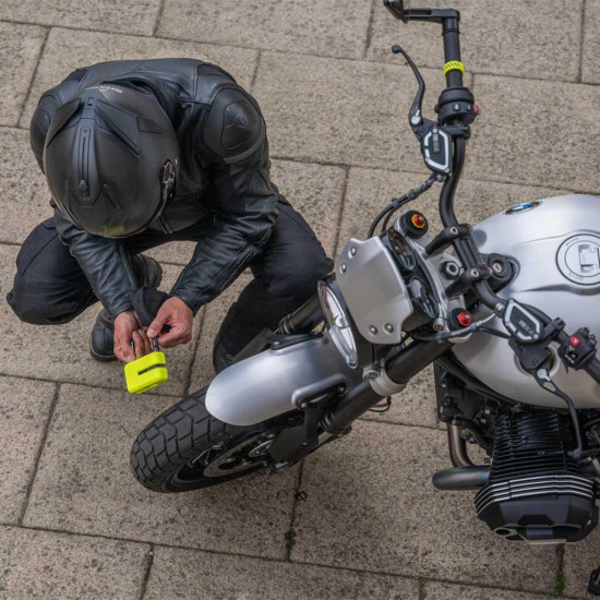 Hiplok MD1000 Disc Lock Anti Angle Grinder  Neon Yellow £179.99 Security - SKU 350/MDM1NY from RaceLeathers Motorcycle Clothing