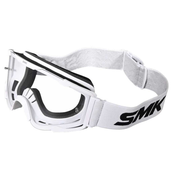 SMK Goggle Terrain White Clear Lens White Strap